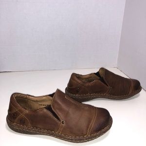 Born Women Brown Leather Slip On Loafer